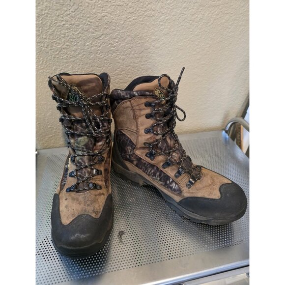 ROCKY 800g Thinsulate Leather GORE TEX Waterproof Hunting Boots Men's Size 12 - Picture 1 of 8